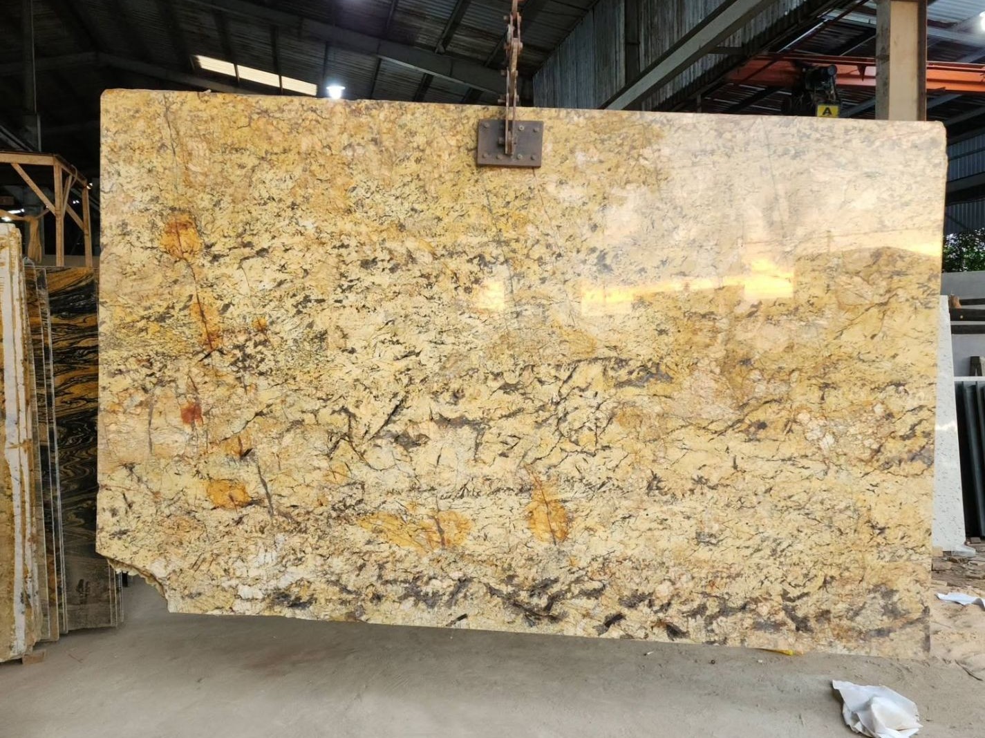 Hình ảnh đá Granite Alaska Gold thực tế tại kho